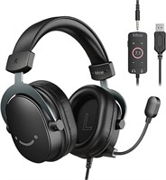 FIFINE PC Gaming Headset, USB Headset with 7.1 Sur