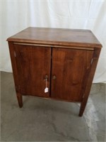 Vintage wood record player cabinet 26.5 x 24 x 18