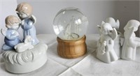 Music Box, Snow Globe, Angel Candle Holder