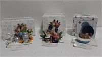 (3) Charming Tails Mouse Porcelain Figures