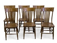 Red Lion Pa Cigar Band Oak Side Chairs C 1910