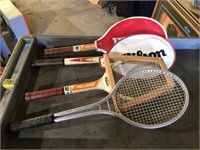 Lot of (4) Tennis Rackets & Covers - Wilson &
