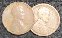 (2) 1909 VDB Lincoln Cents