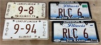 RLC & 9–8 SP 2 sets of Il License plates