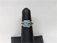 .925 Sterling Silver Turquoise Eagle Ring