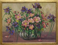 Helen Hodge Floral Still Life O/B