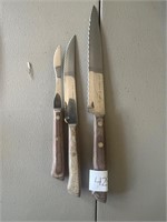 3 FLINT USA KNIVES 11"