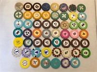 54 Various Foreign, Cruise Casino Chips