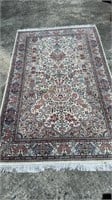 Beautiful silk Persian carpet, the nice wide