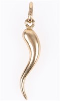 14K YELLOW GOLD HORN LADIES PENDANT