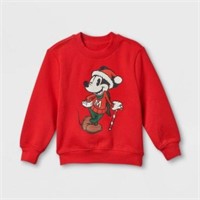 Boys' XXS Mickey Mouse Holiday Crew Fleece