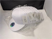 12 Brand New White Snap Back Hats
