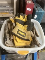 8 Prs. Of Leather Work Gloves