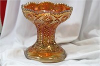 A Carnival Glass Candlestick Holder