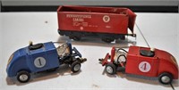 Vintage Plastic Cars and Tin Train Coal Car