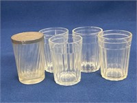 (5) Vintage Snuff glasses, one has a large chip