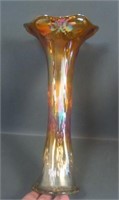 Imperial Marigold Beaded Bullseye 11 1/2" Vase