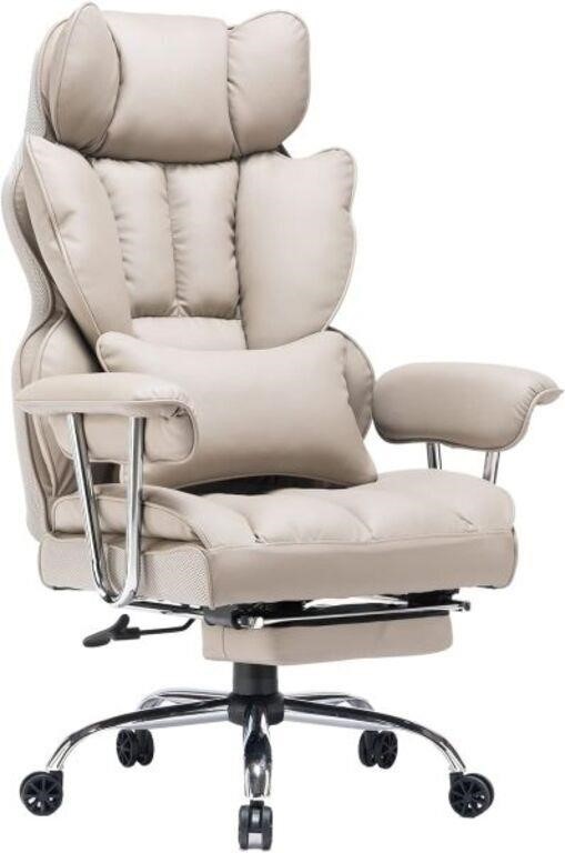 Efomao 400LBS Big and Tall Office Chair PU Leather