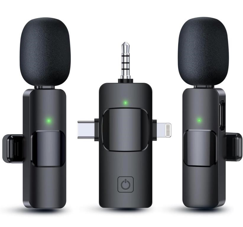 New, PQRQP 3 in 1 Wireless Microphone for iPhone,