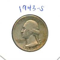 1943-S Washington Silver Quarter