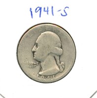 1941-S Washington Silver Quarter