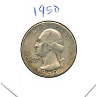 1950 Washington Silver Quarter