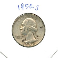 1950-S Washington Silver Quarter