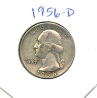 1956-D Washington Silver Quarter