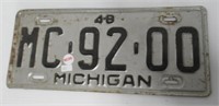 1948 Michigan license plate.