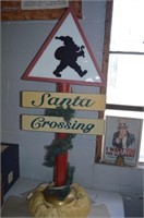 Mr. Christmas Santa's Crossing Sign