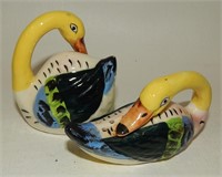 Colorful Hand-Painted Swans