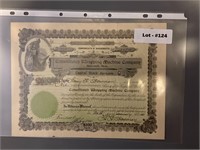 Antique Stock Certificate - January 1911