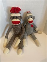 2 X Sock Monkeys