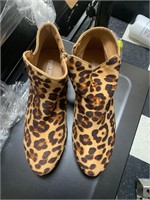 Leopard Print Women’s Calf Boots