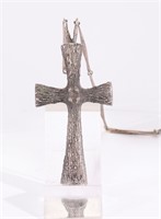 Modernist STERLING SILVER Cross Pendant