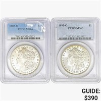 1885-O [2] Morgan Silver Dollar PCGS MS63
