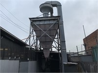 Vertical Saw Dust Hopper with Fan, Ducting
