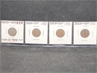 3- 1888 Indian Head Pennies