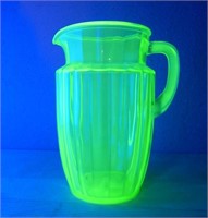 1930's Anchor Hocking Uranium Glass Pitcher