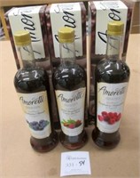 3 Amoretti 750ML Mixed Berry Syrups