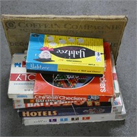 Stack of Assorted Board Games