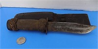 WW2 Era Military USN Camillus Knife with Sheath