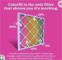 $38 14x20x1 Color Changing Air Filter by Colorfil