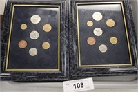 2PC FRAMED SOUTH AFRICAN COINS