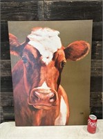 Large Canvas Cow Print, Appx. 24" x 32"