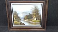 OIL ON CANVAS - SIGNED H. WILSON - 28 X 25