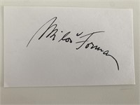 Director Milos Forman original signature