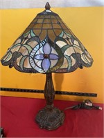 Tiffany Style Lamp, Metal Base, not glass, nice