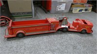 Vintage Tin Lumar Fire Engine Toy Truck (as is)