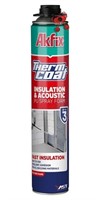 Case of 12 akfix therm coat PU spray foam